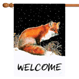 Winter Welcome Fox Flag image 5