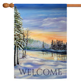 Winter River Welcome Flag image 5