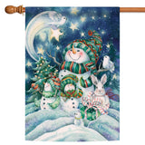 Snowman Family Christmas Flag image 5