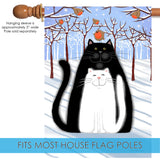 Snow Cats and Birds Flag image 4