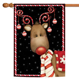 Candy Cane Reindeer Flag image 5