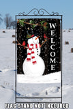 Forest Snowman Welcome Flag image 8
