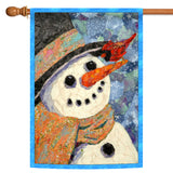 Snowman And Cardinal Flag image 5