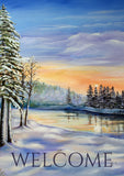 Winter River Welcome Flag image 2