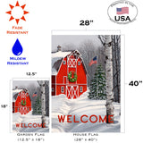 Welcome Winter Barn Flag image 6