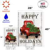Red Truck Holidays Flag image 6