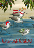 Silly Sandpiper Christmas Flag image 2