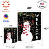 Forest Snowman Welcome Flag image 6