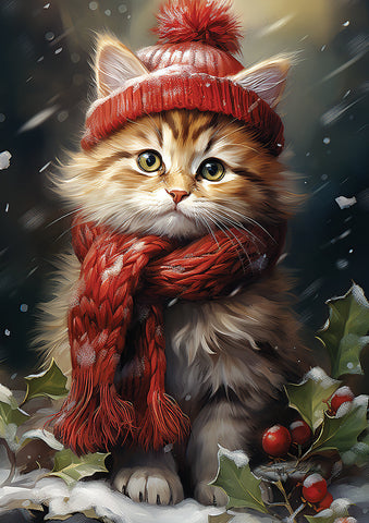 Winter Scarf Kitten Image 1