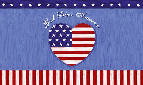 God Bless The U.S. Door Mat image 1
