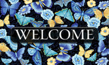 Blue Butterfly Welcome Door Mat image 2