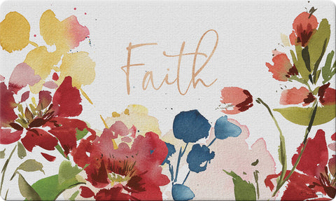 Faith Blooms Door Mat image 1