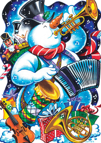 One Snowman Band Flag image 1
