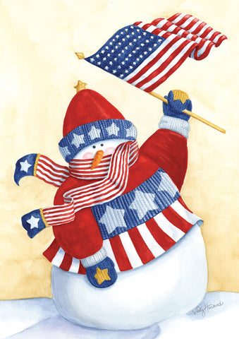 Star Spangled Snowman Flag image 1