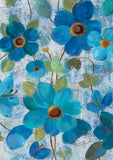 Oil Painted Blue Poppies And Lilies Flag image 2