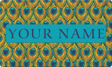 Pretty Peacock Personalized Text Doormat Your Image Here Custom Product Image