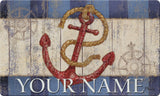 Rustic Anchor and Compass Personalized Text Doormat Your Image Here Custom Product Image