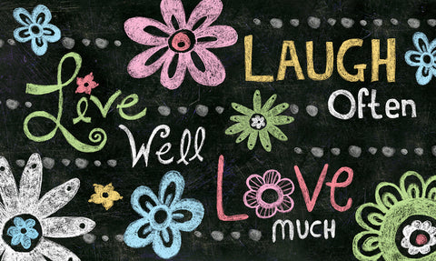 Live Laugh Love Chalkboard Door Mat Main Image