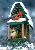 Cardinals In Snow Flag image 2