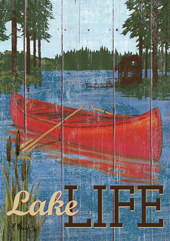 Rustic Lake Life Flag image 1