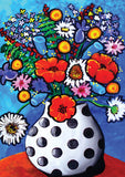 Polka Dot Vase Bouquet Flag image 2