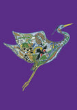 Animal Spirits- Heron In Flight Flag image 2