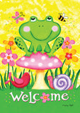 Welcome Froggie And Friends Flag image 2