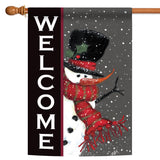 Snowman Welcome Flag image 5