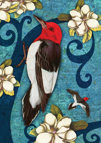Red Headed Wood Pecker Flag image 1