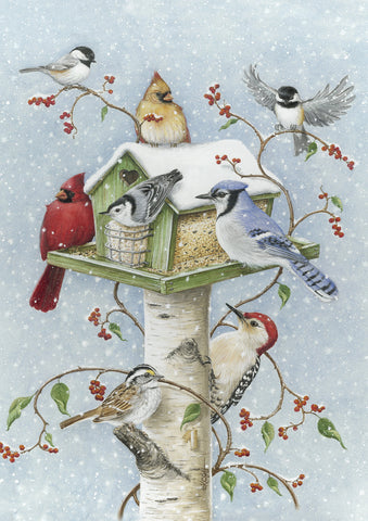 Winter Birds Flag image 1