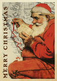 Santa At The Map Flag image 2