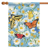 Butterflies And Daisies Flag image 5