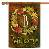Fall Wreath Monogram B Flag image 5