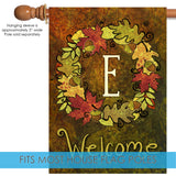 Fall Wreath Monogram E Flag image 4