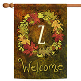 Fall Wreath Monogram Z Flag image 5