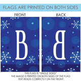 Winter Snowflakes Monogram B Flag image 9