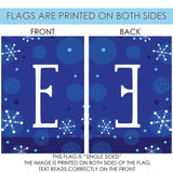 Winter Snowflakes Monogram E Flag image 9