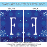 Winter Snowflakes Monogram F Flag image 9