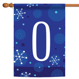 Winter Snowflakes Monogram O Flag image 5