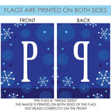 Winter Snowflakes Monogram P Flag image 9