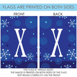 Winter Snowflakes Monogram X Flag image 9
