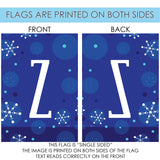 Winter Snowflakes Monogram Z Flag image 9