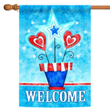 Potted Patriotic Welcome Flag image 5