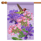 Hummingbird and Flowers Flag image 5