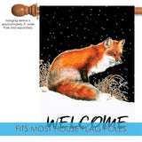Winter Welcome Fox Flag image 4