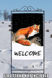 Winter Welcome Fox Flag image 8