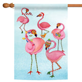 Festive Flamingo Flag image 5