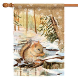 Snowy Squirrel Flag image 5