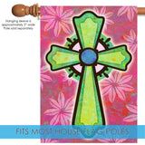 Pink and Green Cross Flag image 4