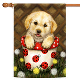 Potted Puppy Flag image 5